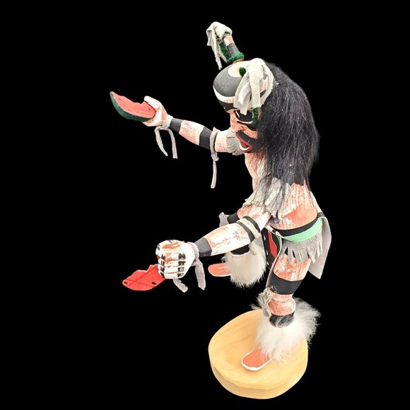 Vintage Clown Kachina Gary Largo Katsina Koshsare Hano Glutton with Watermelon - Picture 5 of 12